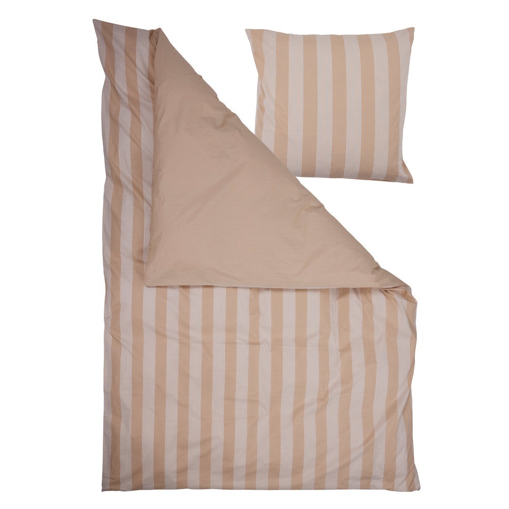 Pure Stripe sengetøj - sand